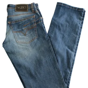 Versace Jeans Slim Fit in Denim Blu Medio Uomo