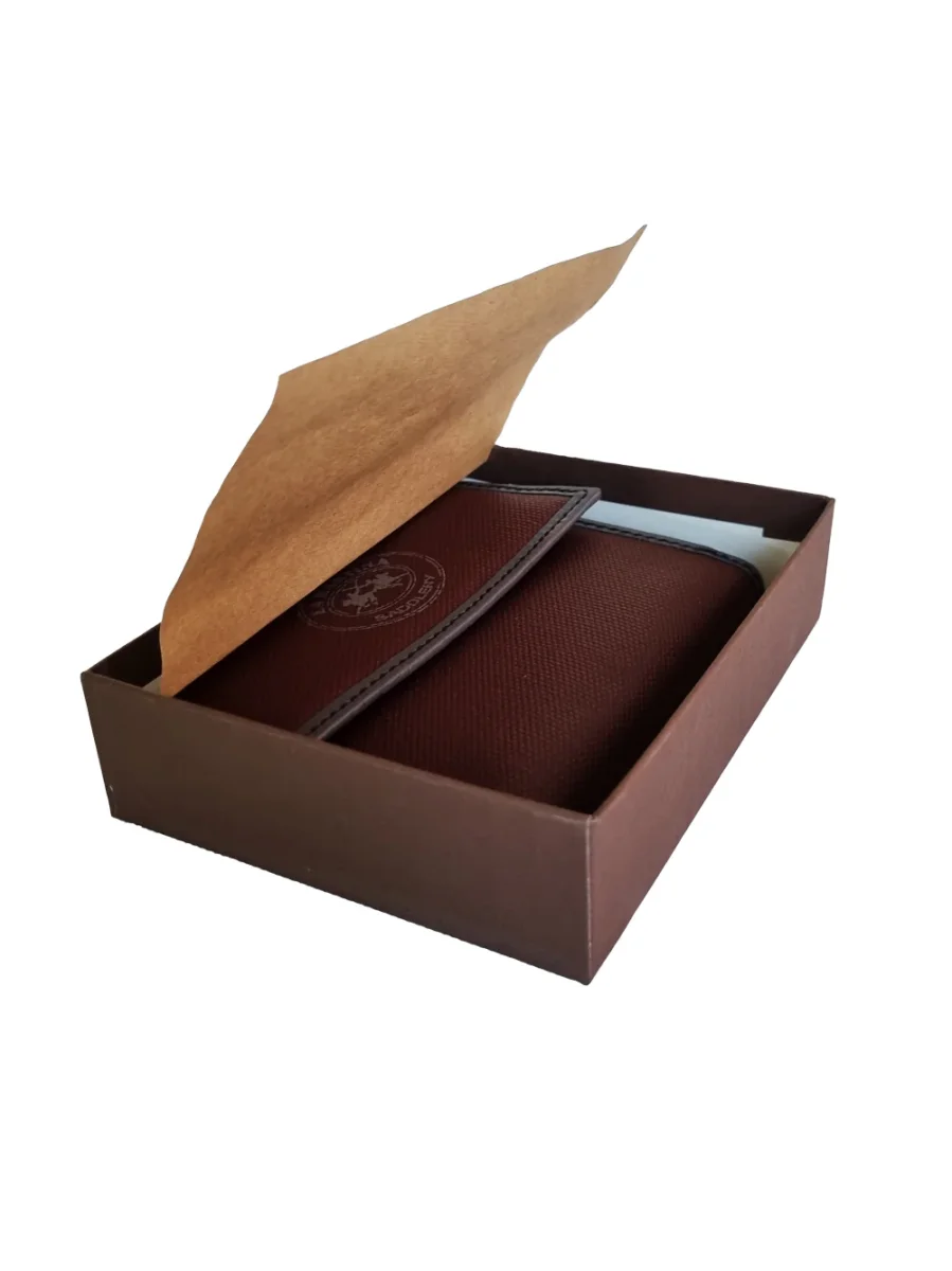 La Martina Portamonete Porta Banconote Carte Viola Donna - immagine 7