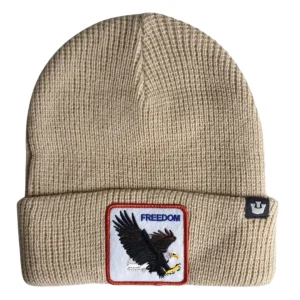 Goorin Bros. Cappello Beanie Hat Cuffia Con Patch Frontale E Logo Su Lato Bianco Unisex