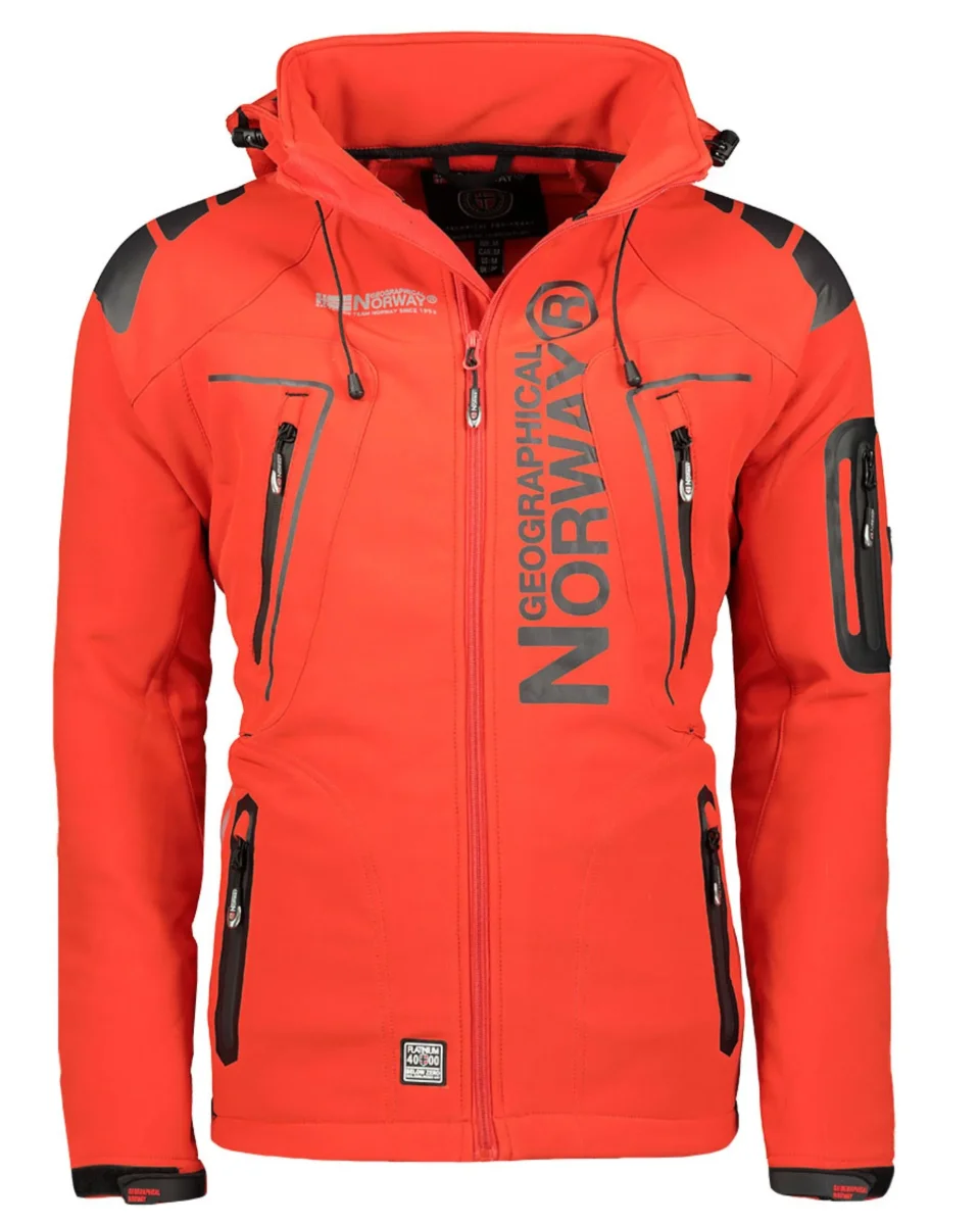 Geographical Norway Giubbotto Multifunzione Con Tasche Esterne Rosso Uomo