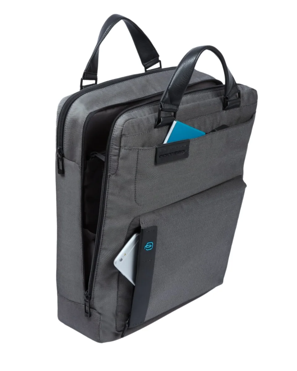 Piquadro Pulse Con Tasca Porta Pc 15,6'' In Tessuto Tecnico Grigio Unisex - immagine 3