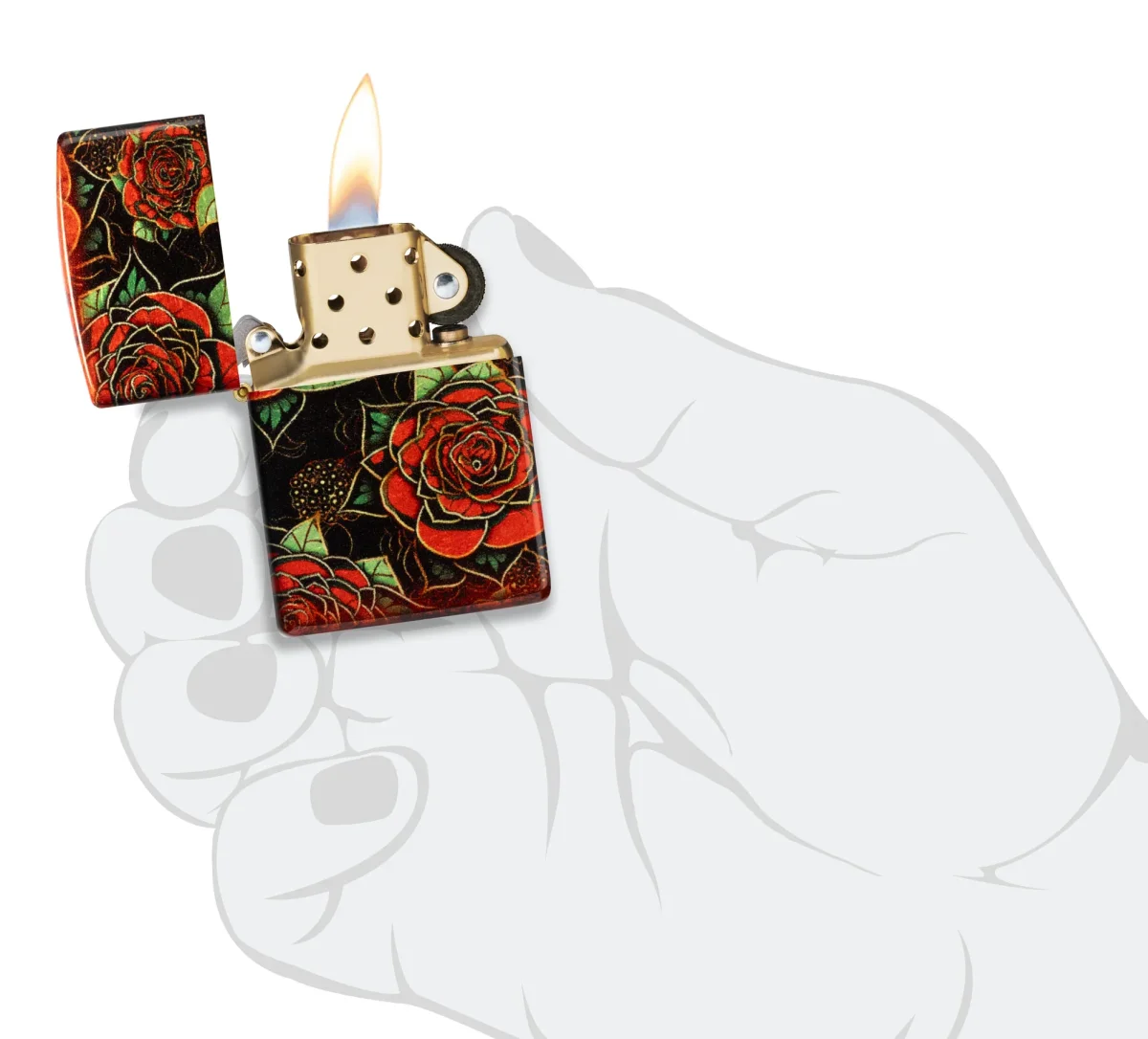Zippo accendino Special Limited Edition 46849 roses bouquet tatoo 360° - immagine 7