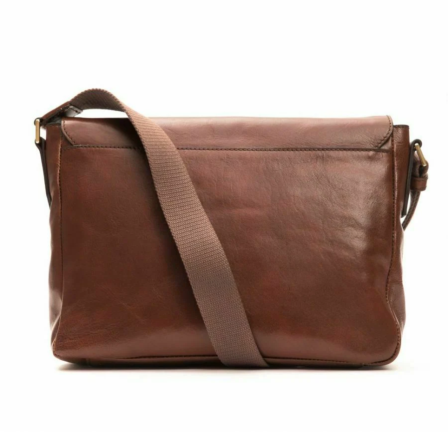 The Bridge Messenger Linea Firenze in Pelle Liscia Marrone per Uomo - immagine 3