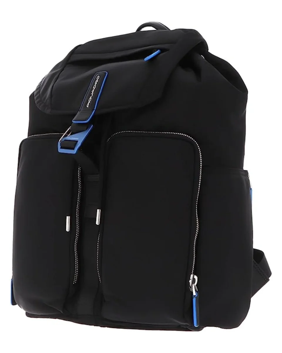 Piquadro Ultra Leggero Porta Pc Laptop Ipad Tessuto Riciclato Nero Uomo - immagine 3
