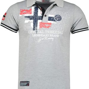 Geographical Norway Manica Corta Maglia Grigio Uomo