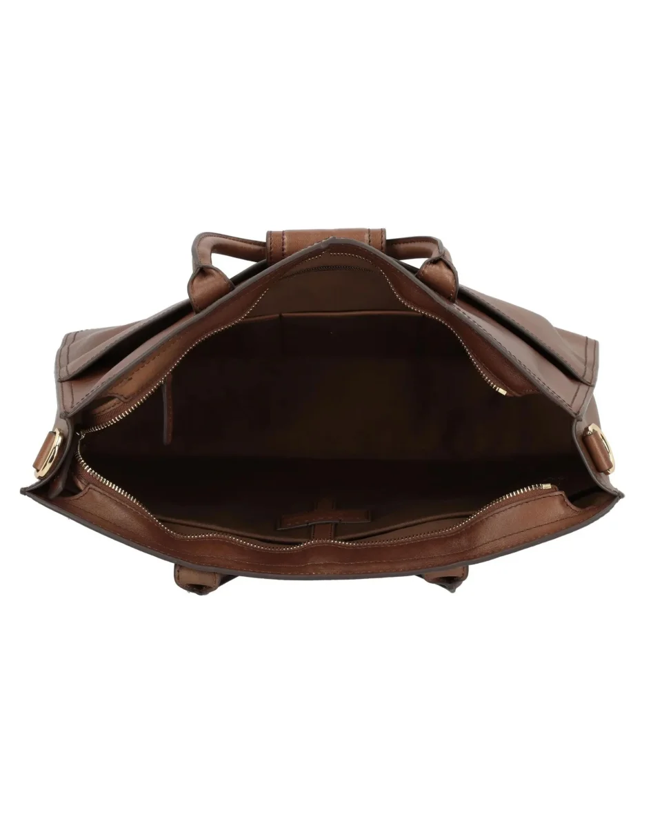 The Bridge Messenger Da Lavoro In Pelle A Due Manici Marrone Unisex - immagine 6