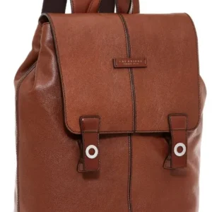 The Bridge Business Backpack in Pelle Martellata porta pc Marrone Unisex