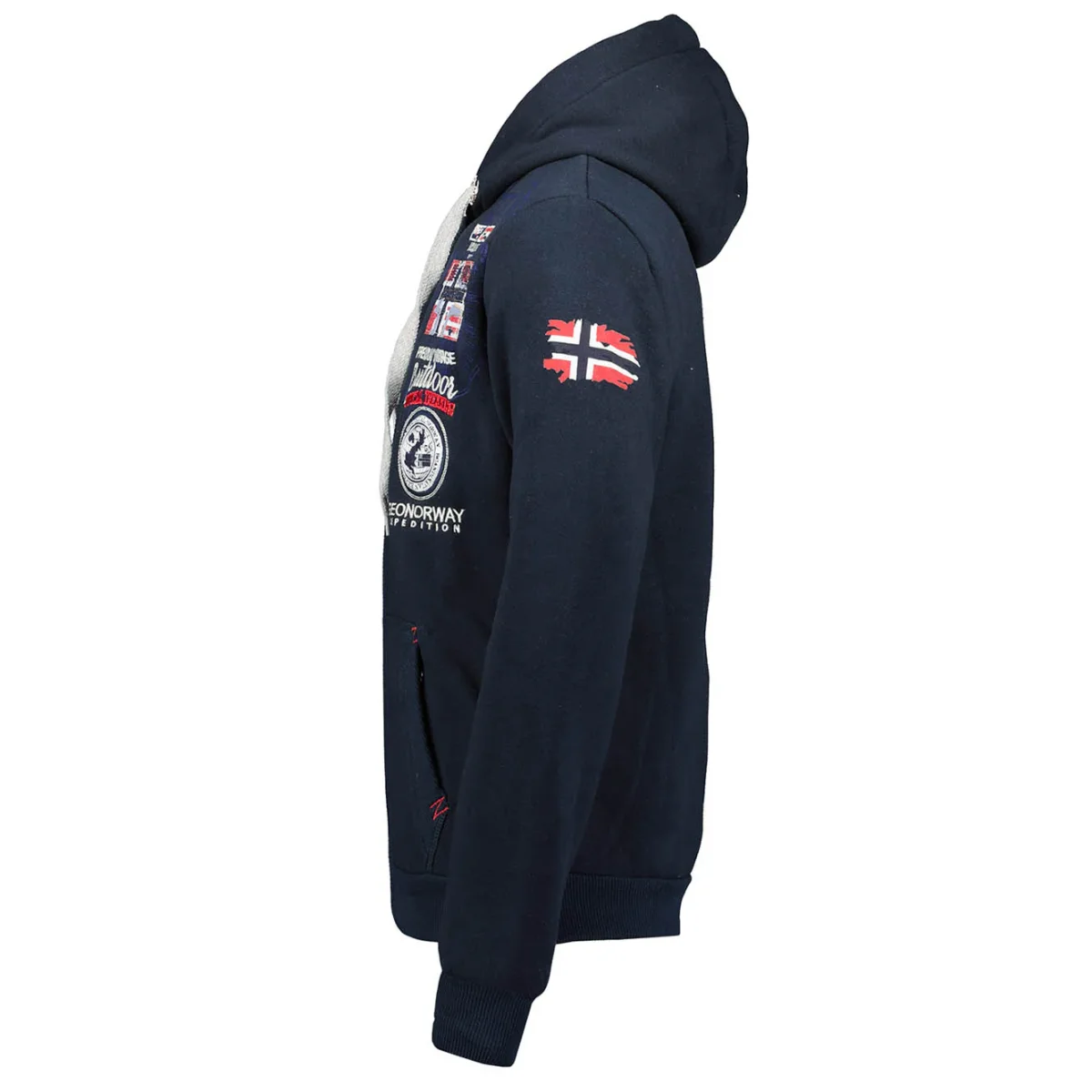 Geographical Norway Cappuccio Manica Lunga Blu Uomo - immagine 4