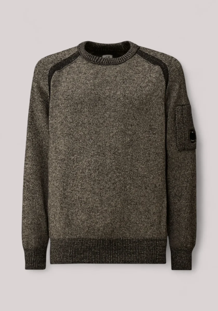 MAGLIA UOMO IN LANA E CINIGLIA ANTHRACITE