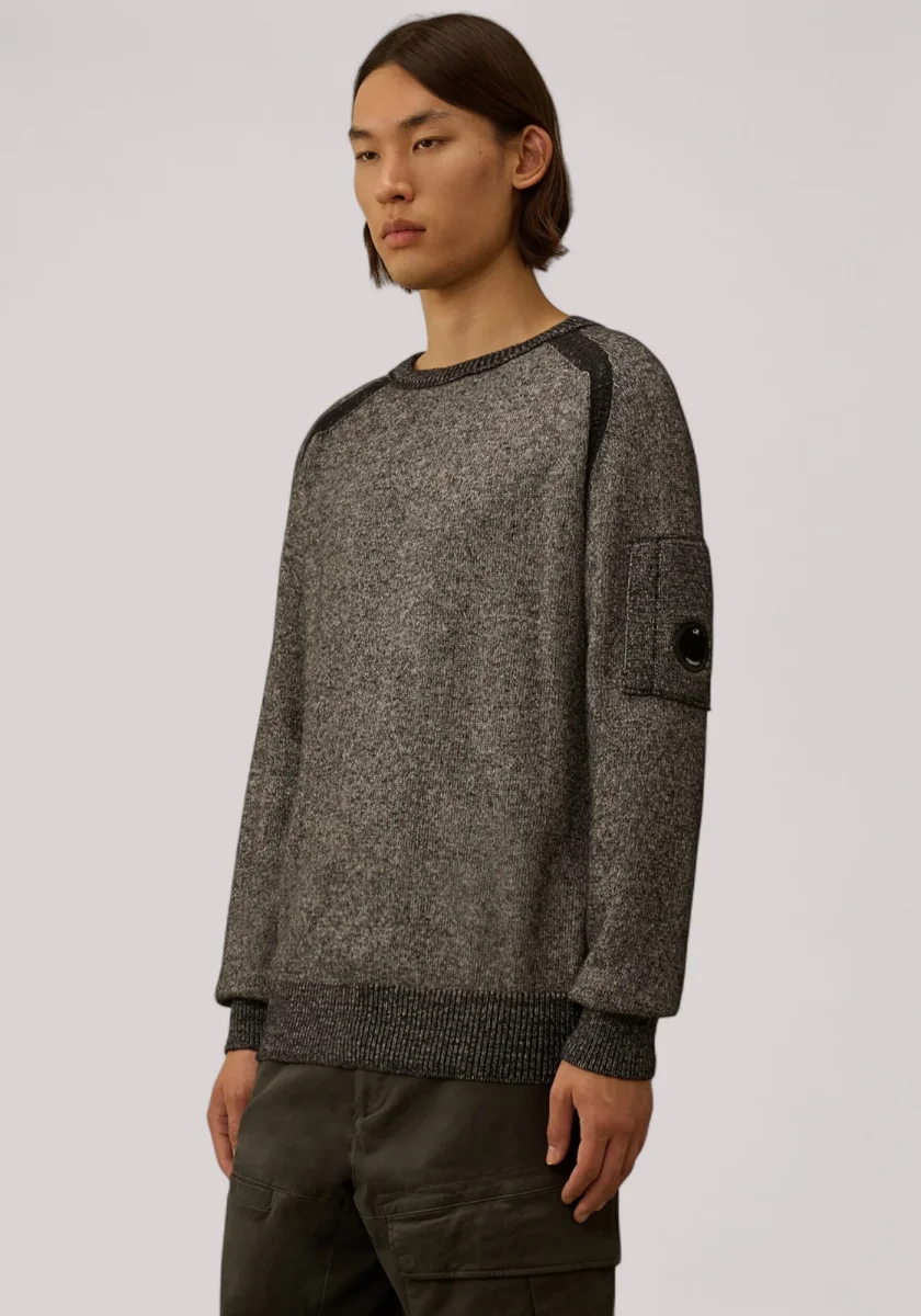 MAGLIA UOMO IN LANA E CINIGLIA ANTHRACITE - immagine 3