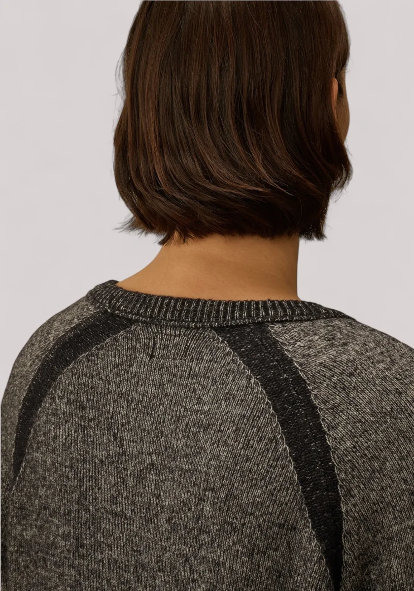 MAGLIA UOMO IN LANA E CINIGLIA ANTHRACITE - immagine 5