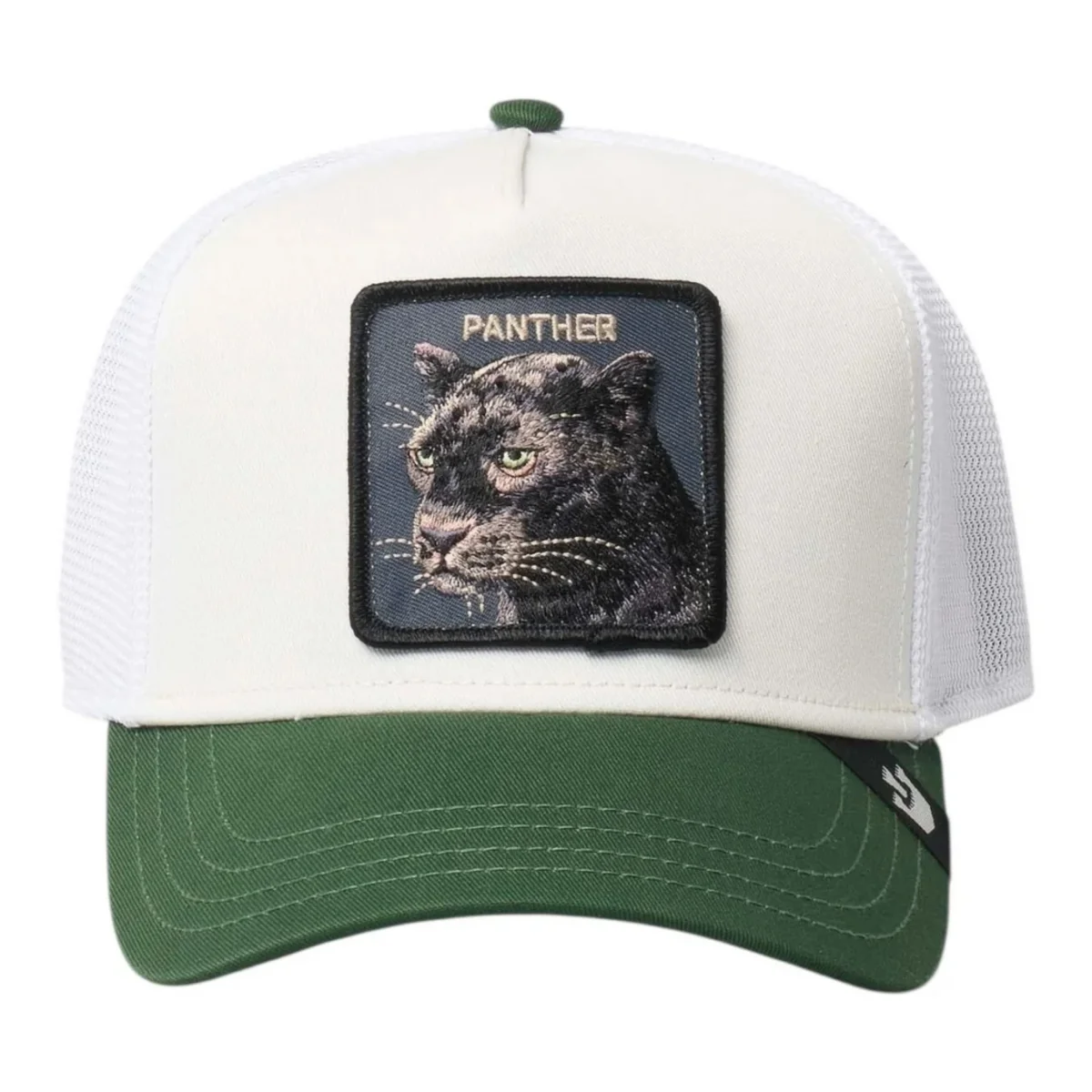 Goorin Bros. Trucker Cap Cappellino Animal Farm 'v2 Panther' Bianco Verde Unisex - immagine 4
