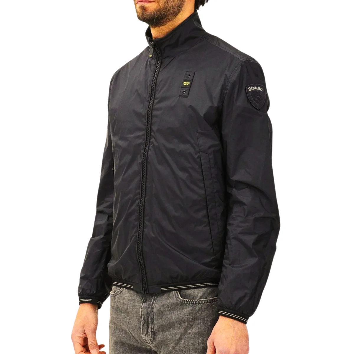 Blauer Giubbino Corto Kerwin Interno Piuma Nero Uomo - immagine 4