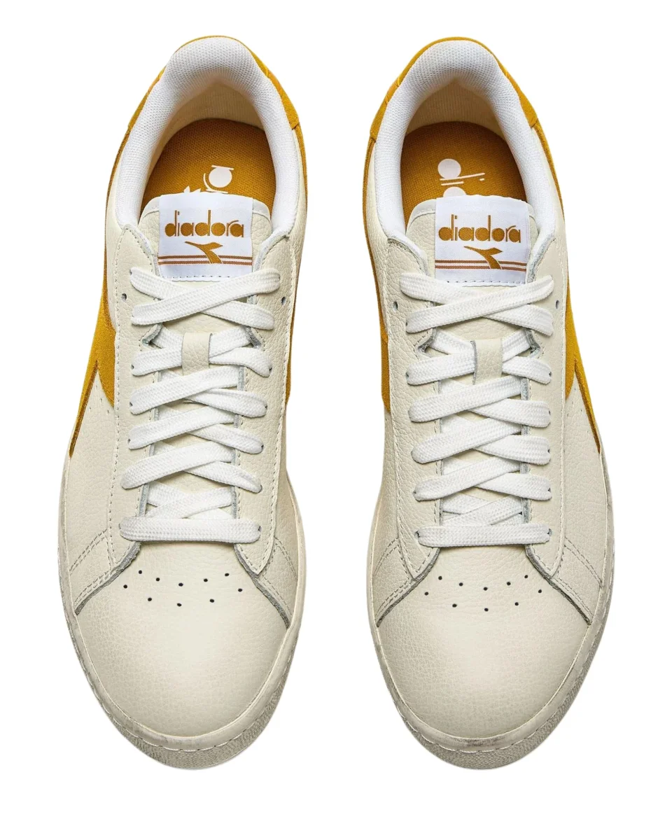 Diadora Sneakers Game Pelle Effetto Used Bianco - immagine 4
