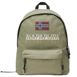 Napapijri Donna Unisex Zainetto Backpack Robusto Cotone Logo Verde Uomo