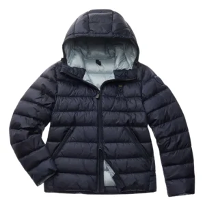 Blauer Piumino Acton con Motivo Orizzontale Blu Uomo