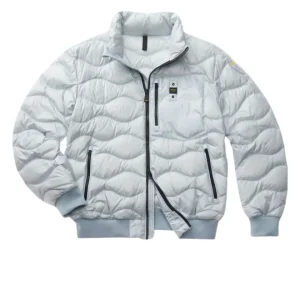 Blauer Giubbino Piumino con Fodera in Piuma Onda Azzurro Celeste Uomo