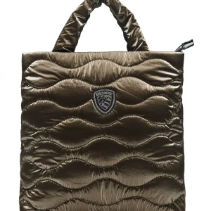 Blauer 20x28x13 Cm Shopper Trama Onda Marrone Donna