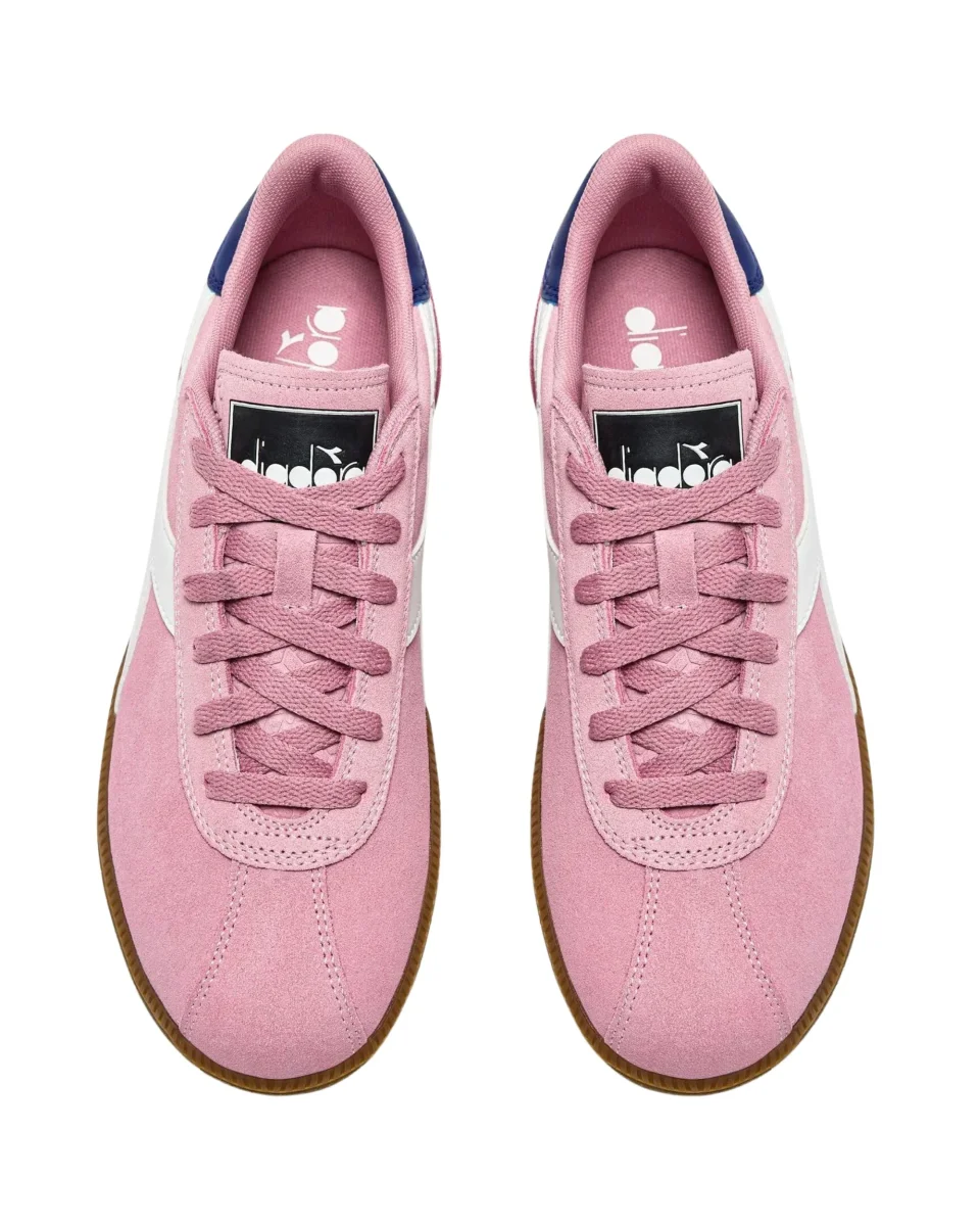 Diadora Sneaker Casual Tomaia In Pelle Rosa Unisex - immagine 4