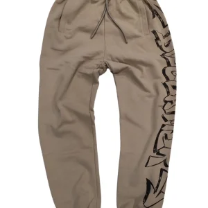 Disclaimer In Felpa Con Scritte Laterali Marrone Uomo