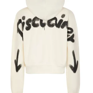 Disclaimer Maglia Con Cappuccio Bianco Donna