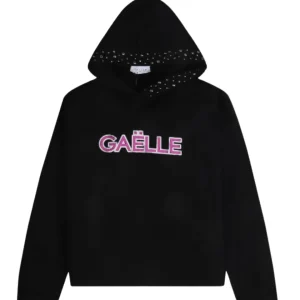 Gaelle Cropped Con Borchie Attorno Al Cappuccio Nero Donna