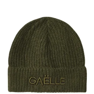 Gaelle Beanie Maglieria Con Risvolto E Logo Ricamato Verde Unisex