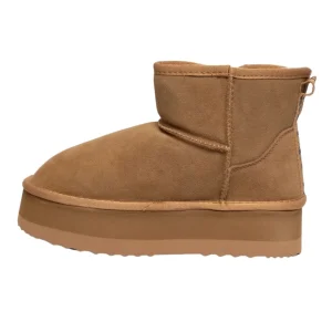 Gaelle stivaletti stivali Eskimo Boot Con Pelliccia Interna Marrone Donna