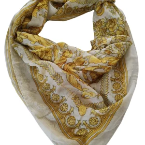 Versace Foulard Stola Pashmina Scialle Beige Donna