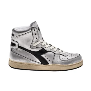 Diadora Heritage Pelle Premium Stone Wash Ceratura Naturale Argento Donna