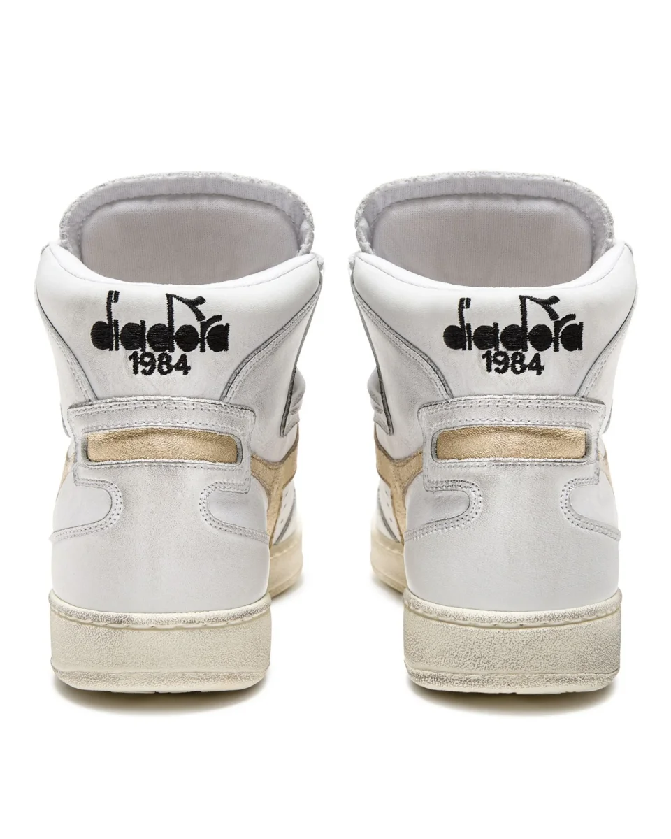 Diadora Heritage Pelle Premium Stone Wash Ceratura Naturale Bianco Donna - immagine 6