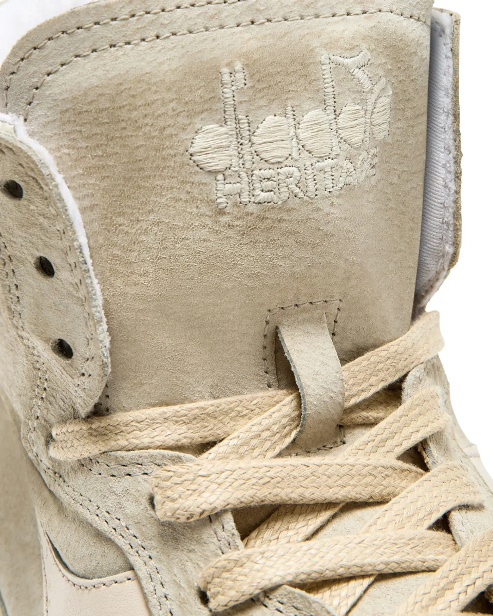 Diadora Heritage Pelle Premium Stone Wash Ceratura Naturale Beige Unisex - immagine 7