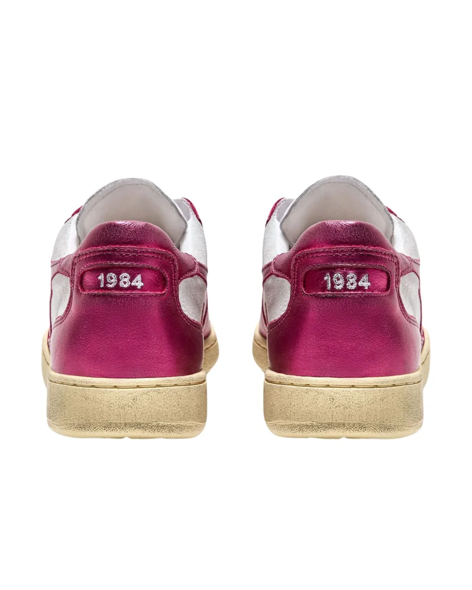 Diadora Heritage Tomaia In Pelle Effetto Used Bianco Donna - immagine 6