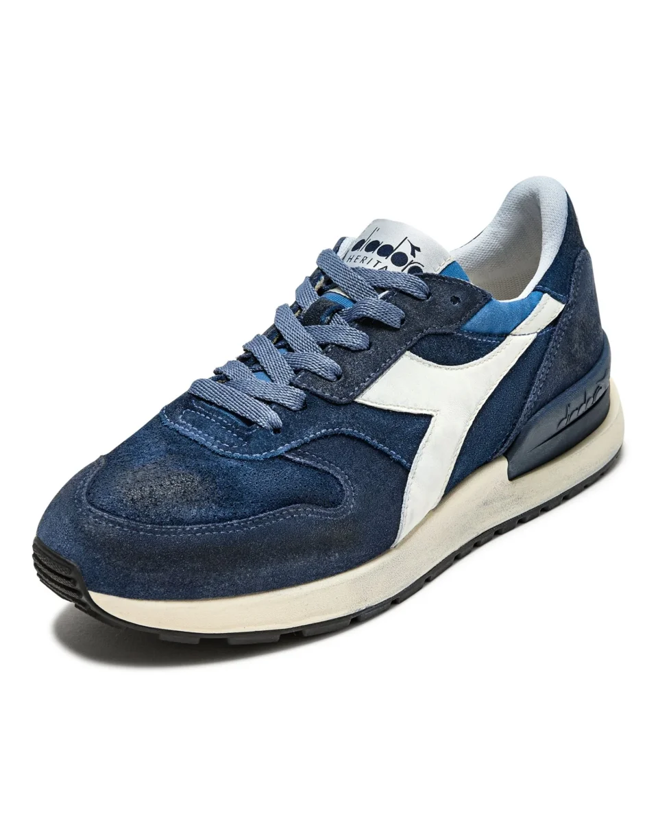 Diadora Heritage Sneaker Casual Tomaia In Suede Blu Uomo - immagine 4