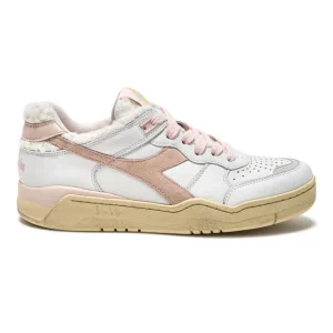 Diadora Heritage Pelle Premium Stone Wash Ceratura Naturale Rosa Donna