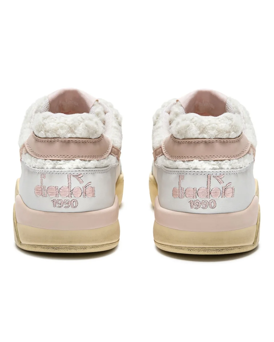 Diadora Heritage Pelle Premium Stone Wash Ceratura Naturale Rosa Donna - immagine 4