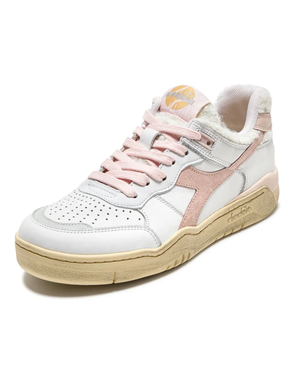 Diadora Heritage Pelle Premium Stone Wash Ceratura Naturale Rosa Donna - immagine 6