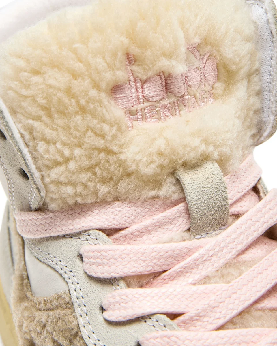 Diadora Heritage Pelle Premium Stone Wash Ceratura Naturale Bianco Donna - immagine 5