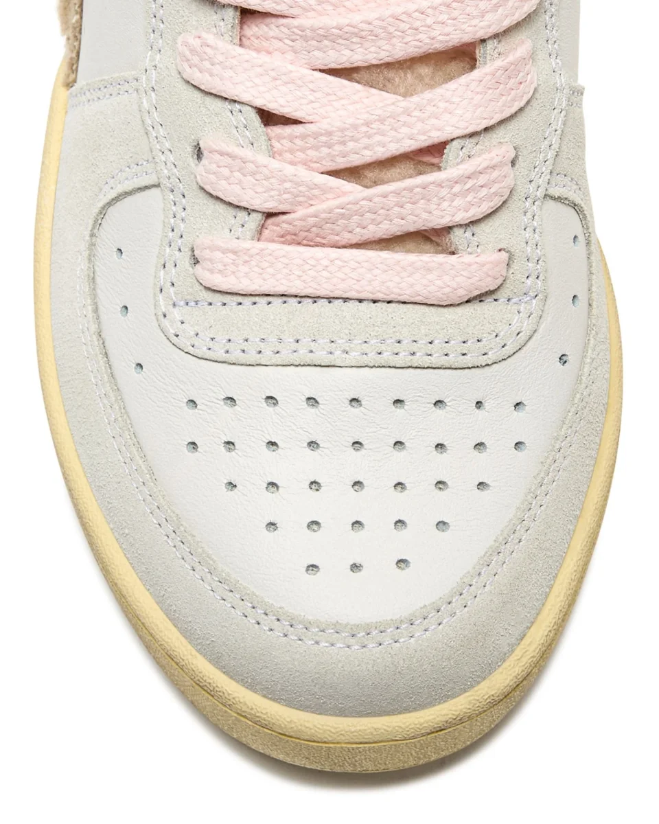 Diadora Heritage Pelle Premium Stone Wash Ceratura Naturale Bianco Donna - immagine 6