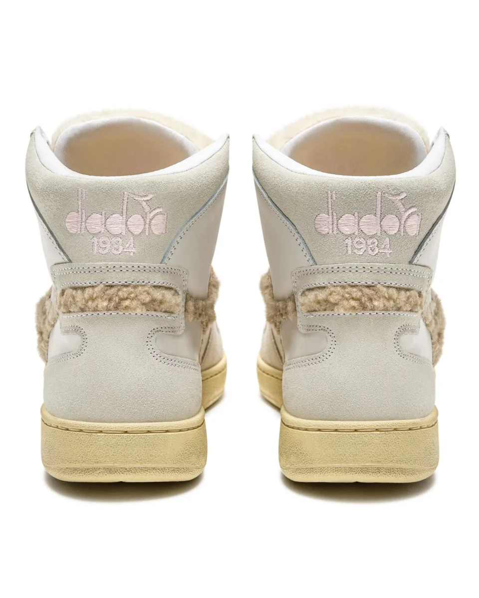 Diadora Heritage Pelle Premium Stone Wash Ceratura Naturale Bianco Donna - immagine 7
