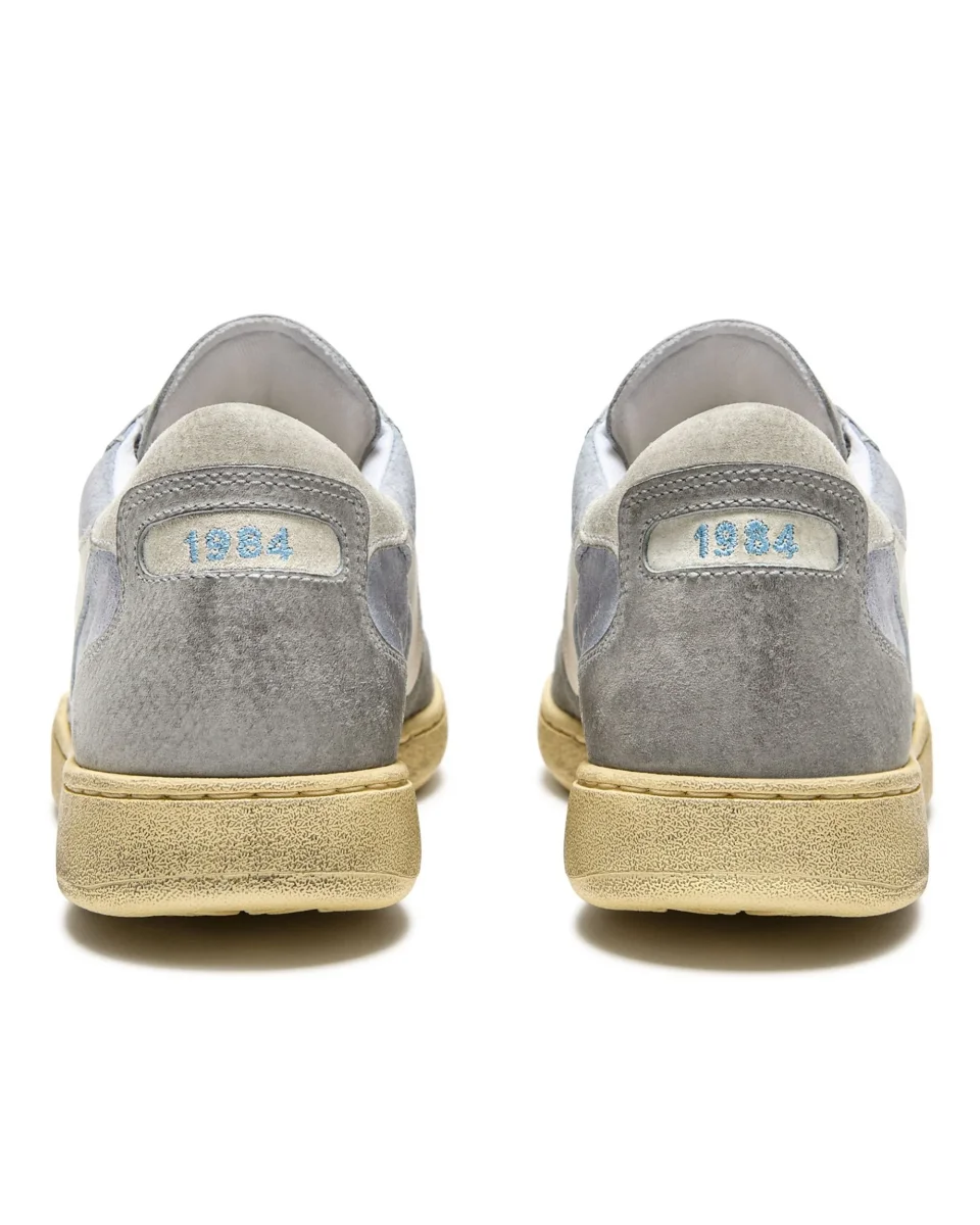 Diadora Heritage Pelle Premium Stone Wash Ceratura Naturale Azzurro Unisex - immagine 4