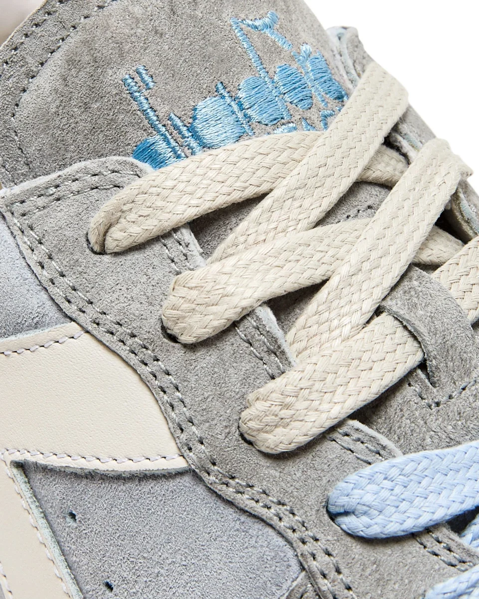 Diadora Heritage Pelle Premium Stone Wash Ceratura Naturale Azzurro Unisex - immagine 6