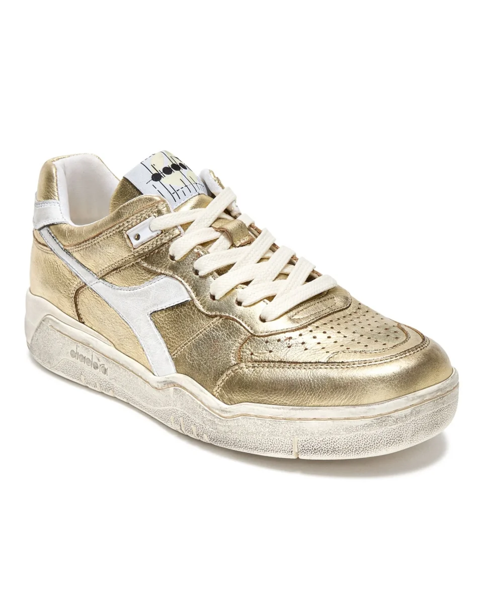 Diadora Heritage Pelle Premium Stone Wash Ceratura Naturale Oro Donna - immagine 3