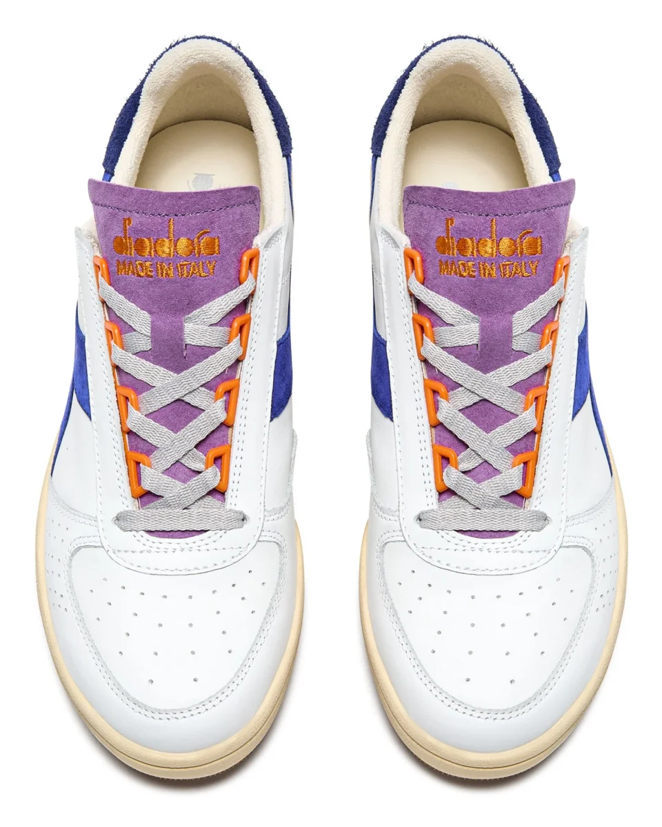 Diadora Heritage Pelle Premium Stone Wash Ceratura Naturale Bianco Unisex - immagine 4