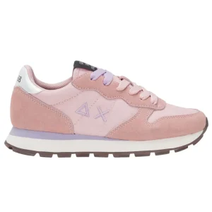 Sun68 Sneaker Casual In Pelle E Tessuto Rosa Donna