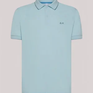 POLO UOMO STRETCH AZZURRO