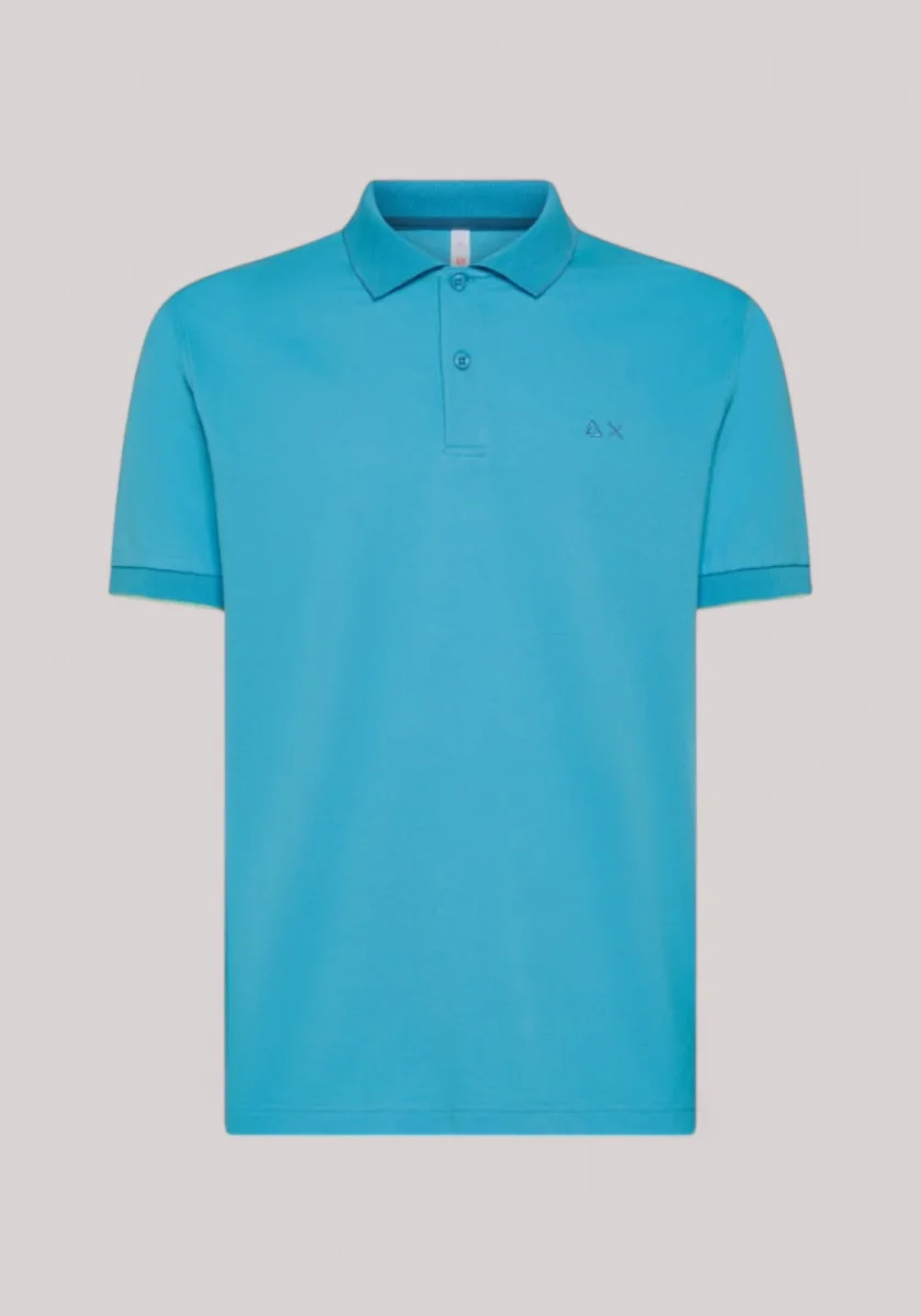 POLO UOMO STRETCH TURCHESE