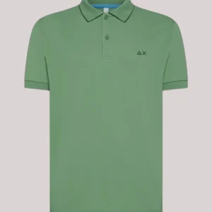 POLO UOMO STRETCH VERDE SALVIA