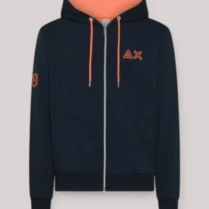 FELPA UOMO FLUO NAVY BLUE