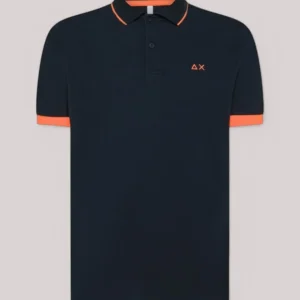 POLO UOMO FLUO SMALL TRIPE NERO